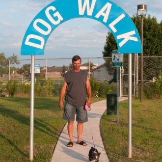 Greenlake RV Resort dog walk