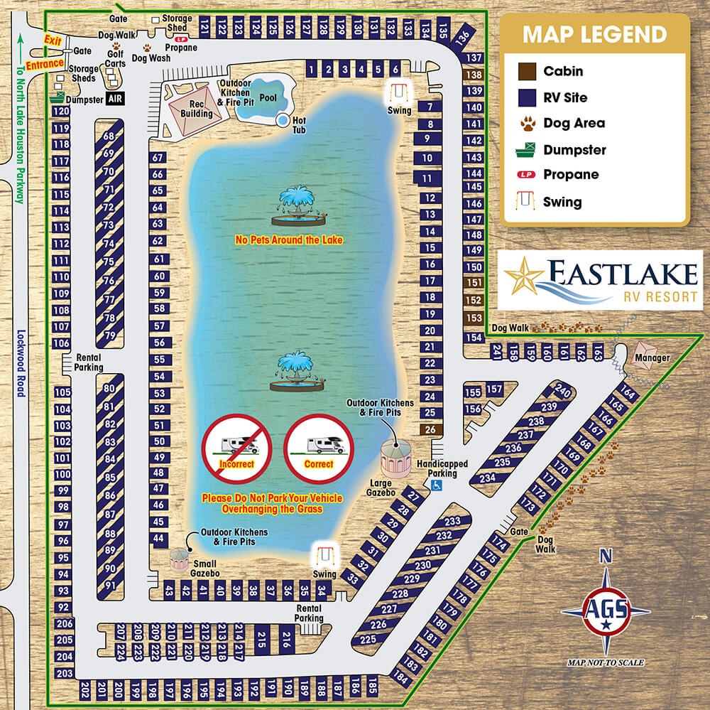 Eastlake RV Resort Park Map