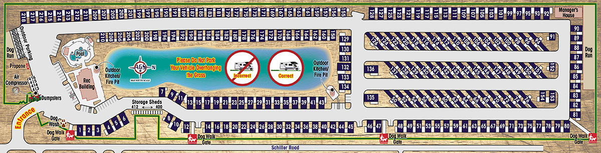 Highway 6 RV Resort Park Map