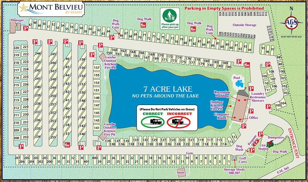 Mont Belvieu RV Resort Park Map