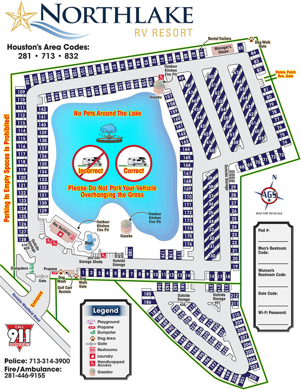 Northlake RV Resort Park Map