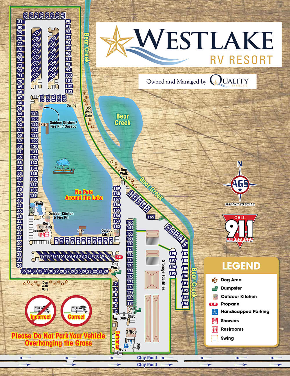 Westlake RV Resort Park Map