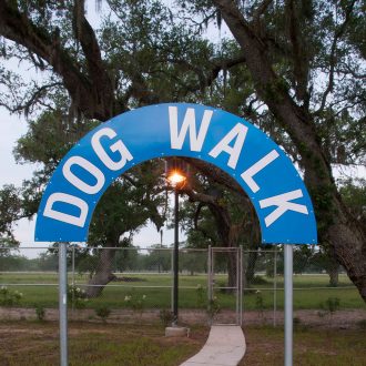 Brazoria Lakes RV Resort dog walk