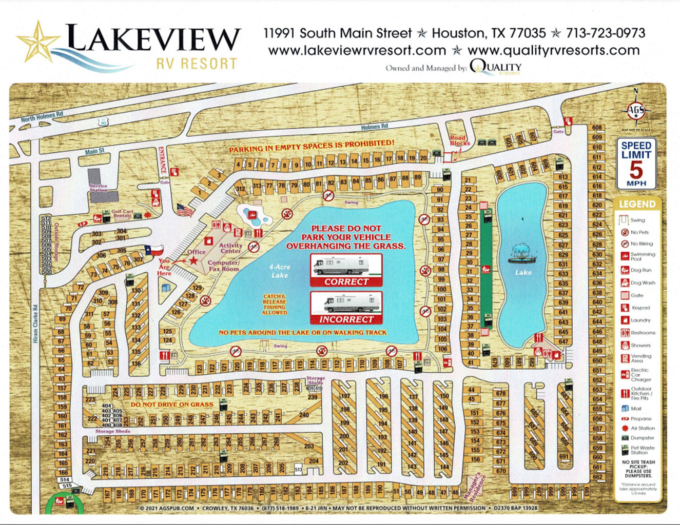 Lakeview RV Resort Park Map