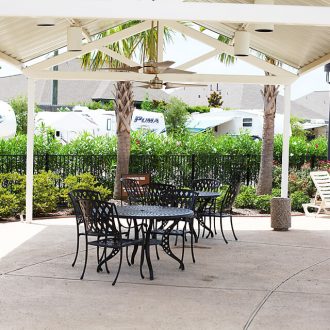 WestLake RV Resort west covered pool area