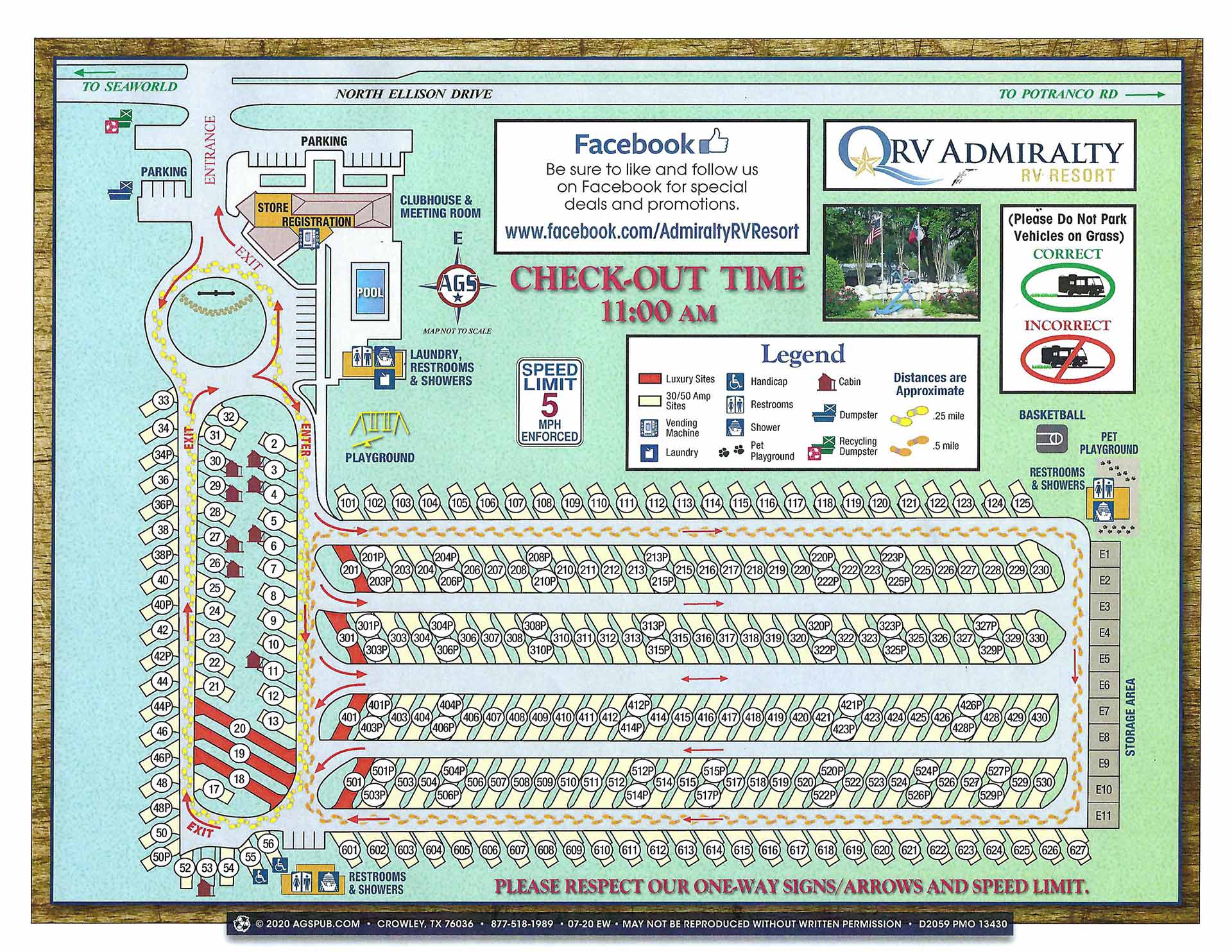 Admiralty RV Resort Park Map