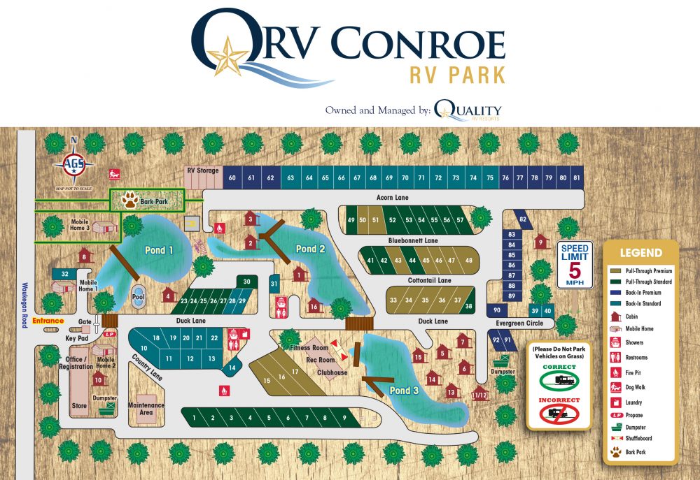 QRV Conroe Park Map